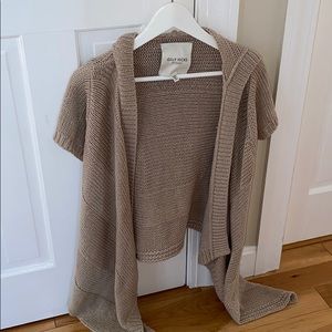 Gilly Hicks Tan wrap Hooded sweater size XS